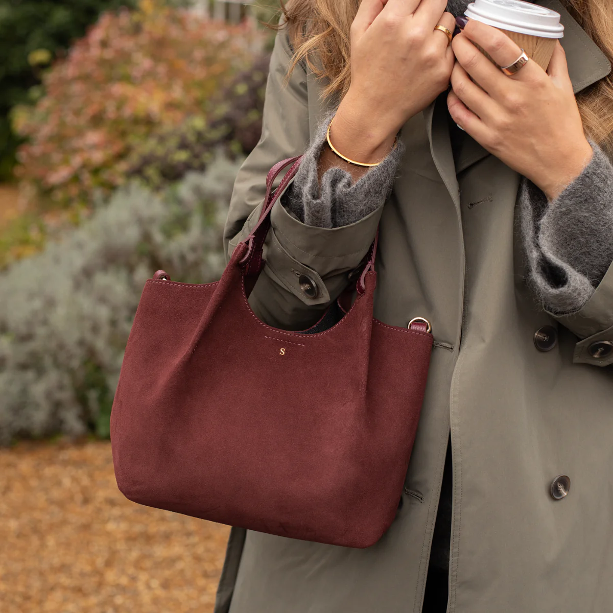 Suede Little Lily Tote Bag - Image 13