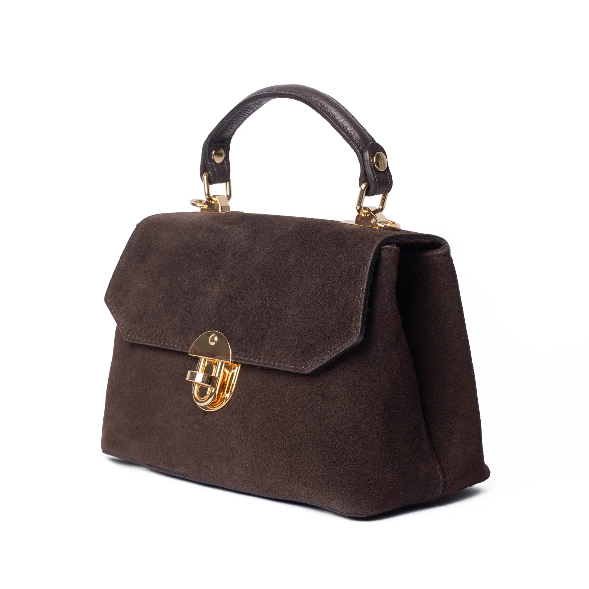 Suede Lucinda Top Handle - Image 14