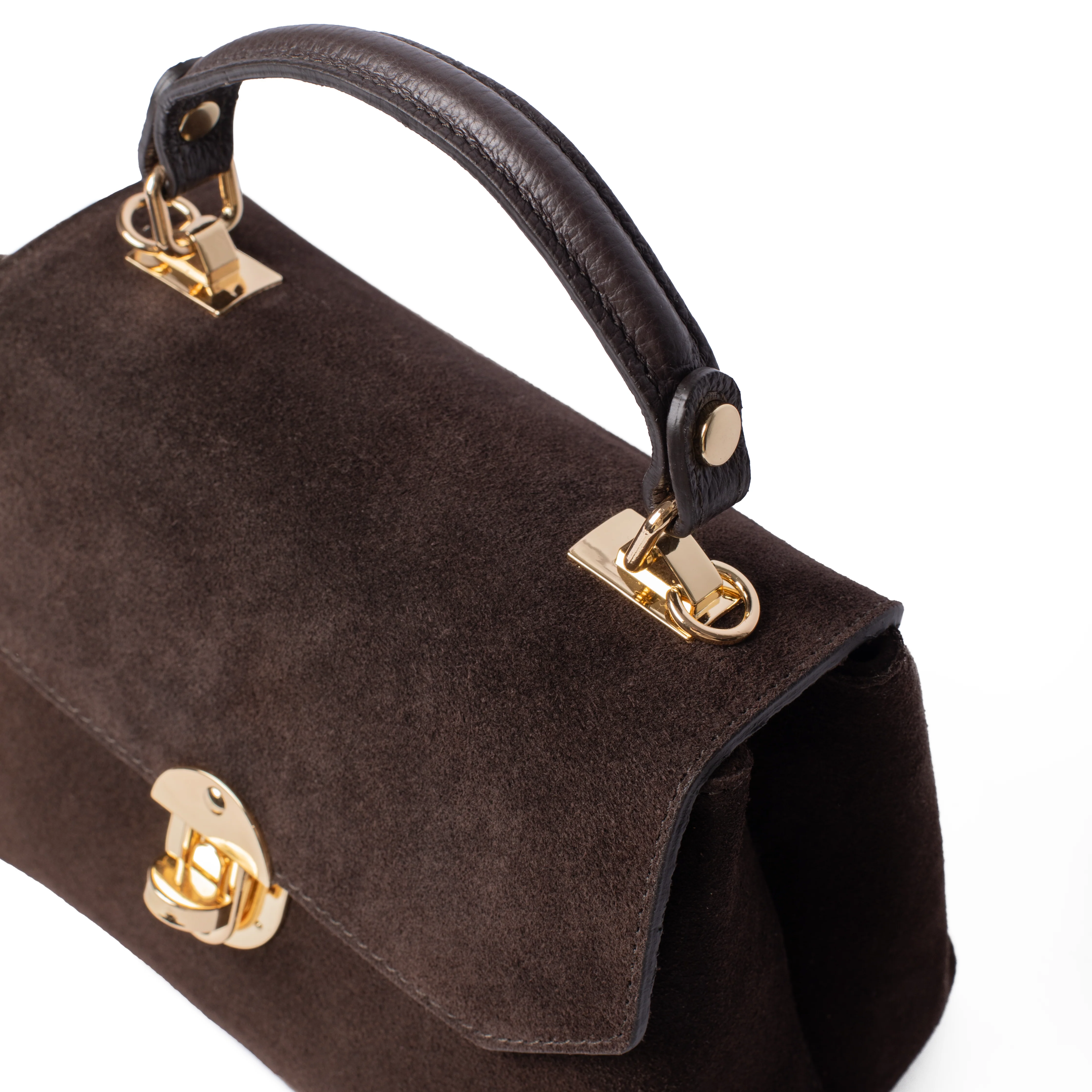 Suede Lucinda Top Handle - Image 15