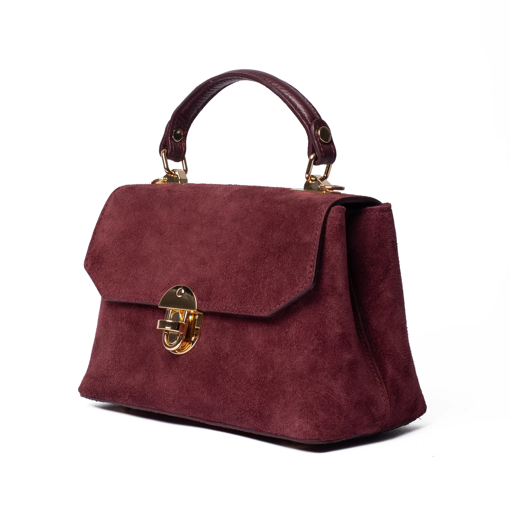 Suede Lucinda Top Handle - Image 20