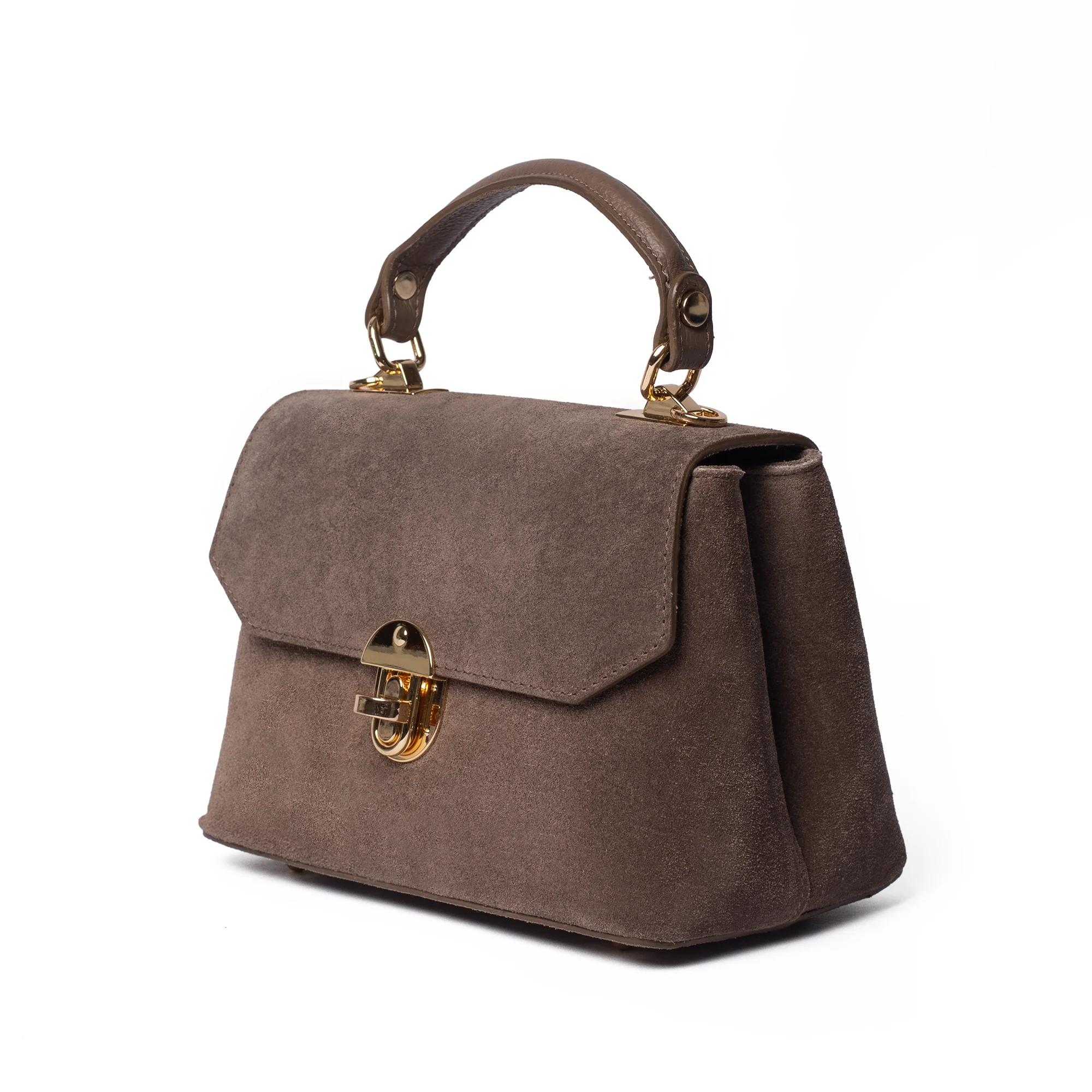 Suede Lucinda Top Handle - Image 23
